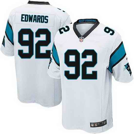 Nike Panthers #92 Dwan Edwards White Team Color Mens Stitched NFL Elite Jersey